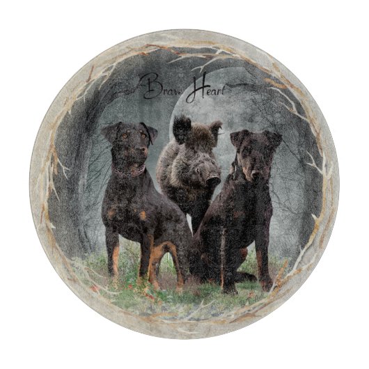 Jagdanger, dapper hart snijplank (Voorkant)