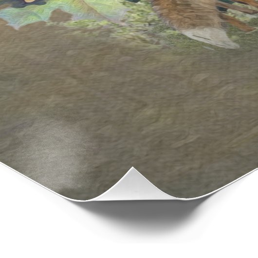 Jagdanger, Duitse jachttapestry Perfect Poster (Hoek)