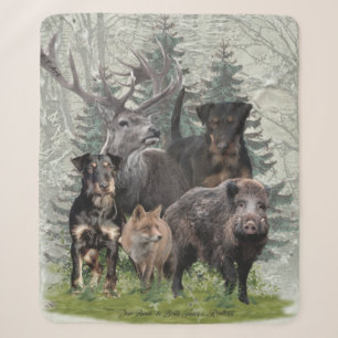 Jagdanger Sticker Outdoor Pillow Fleece Blanket Sherpa Deken