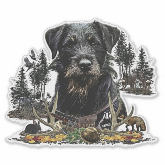 Jagdanger - veelzijdige jachthond sticker (Voorkant)