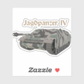 Jagdpanzer IV WW2 Duitse tankwagen Sticker (Vel)