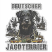 Jagdterrier - autocollant de chien de chasse polyv (Devant)