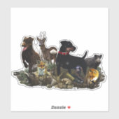Jagdterrier - autocollant de chien de chasse polyv (Feuille)