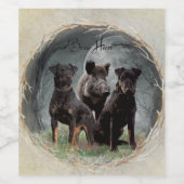 Jagdterrier, Dapper Hart Wijn Etiket (Enkel label)