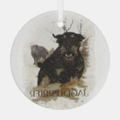 Jagdterriër Glas Ornament (Achterkant)