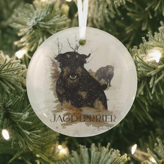 Jagdterriër Glas Ornament (Insitu)