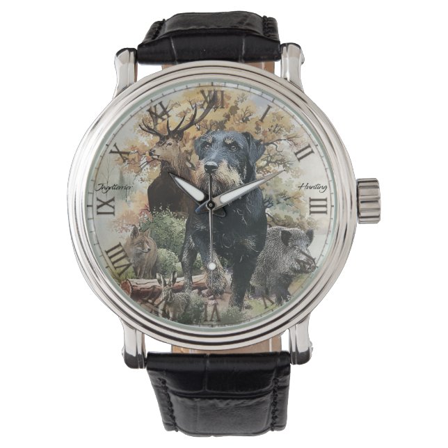 Jagdterrier  horloge (Voorkant)
