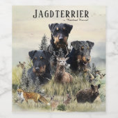 Jagdterriers v. Renbrad Kennel Wijn Etiket (Enkel label)