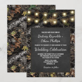 Jagen Camo Krijtbord Rustieke Huwelijksuitnodiging Kaart (Voorkant / Achterkant)