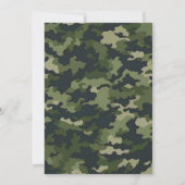 Jagen Camo Militaire 40e verjaardag uitnodiging (Achterkant)