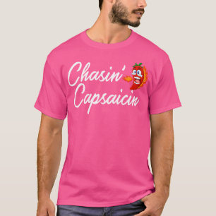 Jagen Capsaïcinehete Peperhete Voedsel T T-shirt
