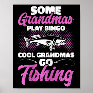 Jagen en Gevist oma Cool oma's gaan vissen Poster