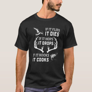 Jagen en vissen Herten- en eendenjagers Visser T-shirt