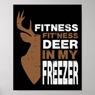 Jagen Fitness Herten In Freezer Hunter Mannen Boys Poster