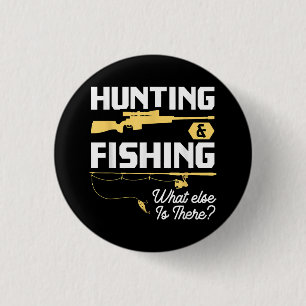 Jagen & Gevist Wat is er nog meer - Funny Fishe Ronde Button 3,2 Cm