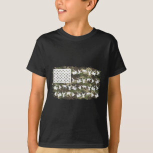 Jagen Herten Jagers Camo Amerikaanse Vlag VS Grapp T-shirt