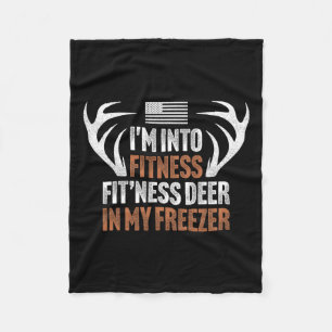 Jagen Ik ben in fitness herten diepvriezer jager p Fleece Deken