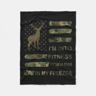 Jagen Ik ben in Fitness Herten Vriezer Grappige Ja Fleece Deken