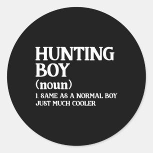 Jagen jongen definitie hetzelfde als een normale j ronde sticker