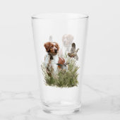 Jagen met een Bretonse hond, Art Glas (Voorkant)