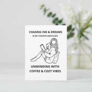 Jagen naar Inkt en Dromen | Knus Creatief Toevluch Briefkaart