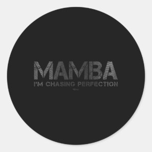 Jagen naar Perfectie Basketbalveld Legende Motivat Ronde Sticker
