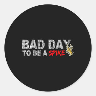 Jagen op Byd Day om een spikke grappige herten te Ronde Sticker