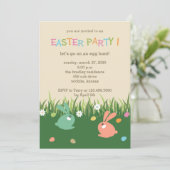 Jagen op Easter Eggs Party Uitnodigingen (Staand voorkant)