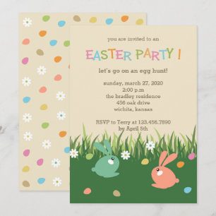 Jagen op Easter Eggs Party Uitnodigingen