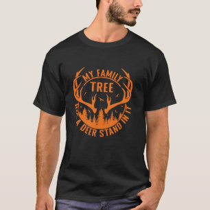 Jagen op mijn stamboom heeft een hertenstand erin t-shirt