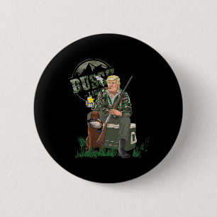 Jagen op Trump Camo Duck Verkiezingsmega 2024 Kiez Ronde Button 5,7 Cm