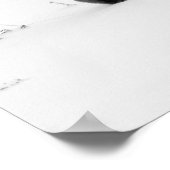 Jagen Red Fox Zwart-wit Fotografie Poster (Hoek)