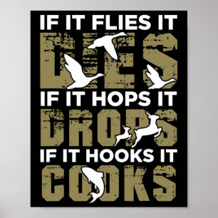 Jagen Shirt voor Mannen Funny Hunter Gift Vrouwen Poster
