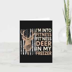 Jagen T-shirt Ik ben in Fitness Deer Freezer Funny Kaart