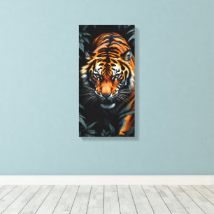 Jagen Tijger Canvas Afdruk