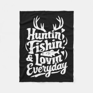 Jagen Vist elke dag liefdevol Shirt Hunter Fish Fleece Deken