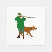 Jager en een hond papieren servetten (Voorkant)