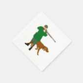 Jager en een hond papieren servetten (Hoek)