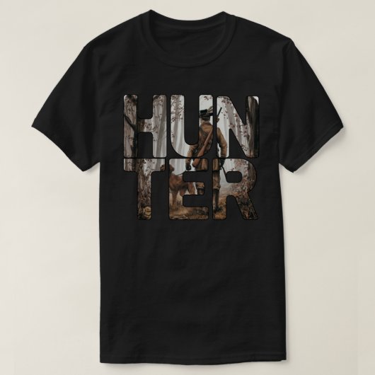 Jager en hond bij de jacht t-shirt (Design voorkant)