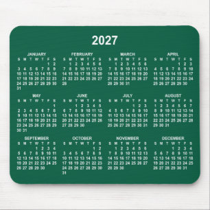 Jager Groen en Witte 2027 Agenda Muismat