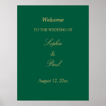 Jager groen goud beige trouw welkom poster