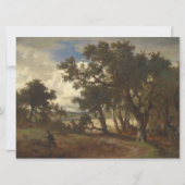 Jager in een landelijk landschap kaart (Voorkant)