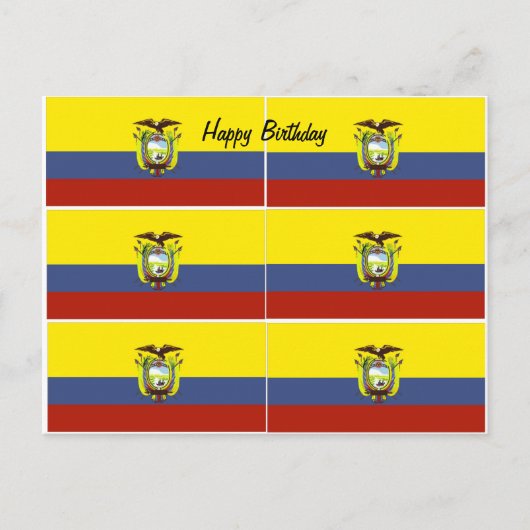jager van ecuadoraanse vlag briefkaart (Voorkant)