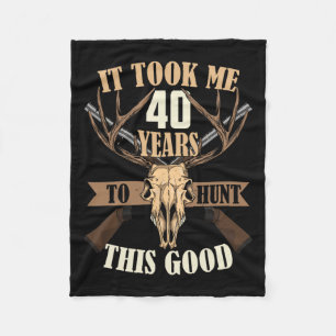 Jagers 40e verjaardag Jaren oude herten Jacht Stag Fleece Deken