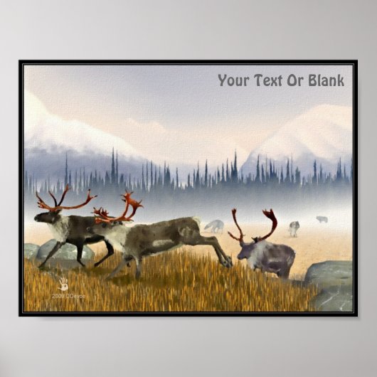 jagers in de mist poster (Voorkant)