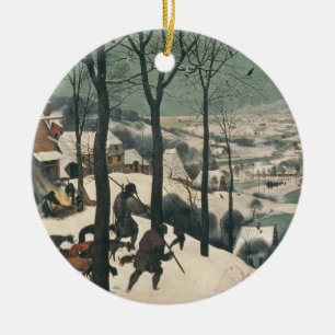 Jagers in de sneeuw - januari 1565 keramisch ornament