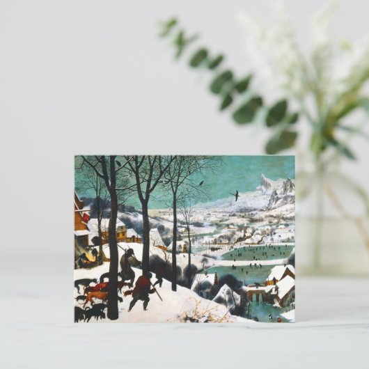 Jagers in het Sneeuwlandschap Pieter Bruegel Briefkaart (Staand voorkant)