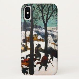Jagers in het Sneeuwlandschap Pieter Bruegel iPhone X Hoesje