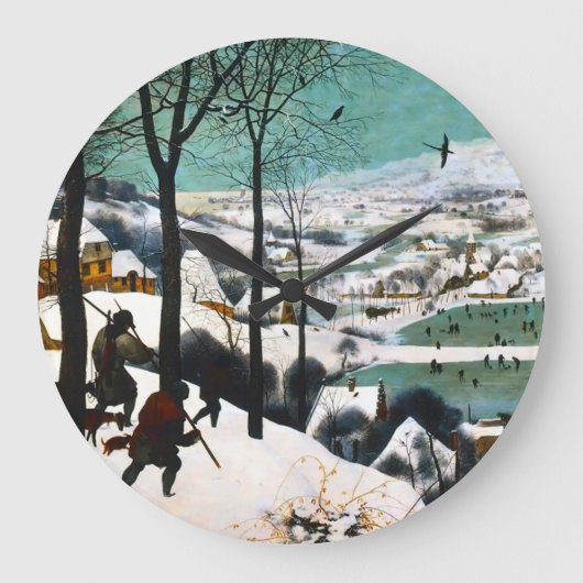 Jagers in het Sneeuwlandschap Pieter Bruegel Grote Klok (Voorkant)