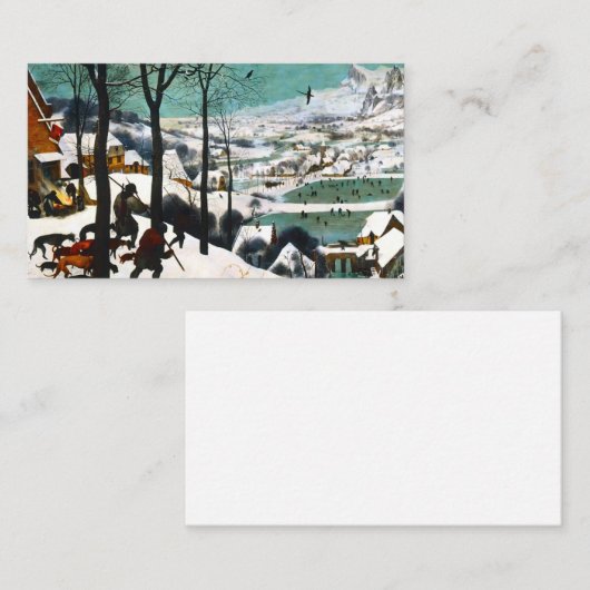 Jagers in het Sneeuwlandschap Pieter Bruegel Informatiekaartje (Voorkant / Achterkant)